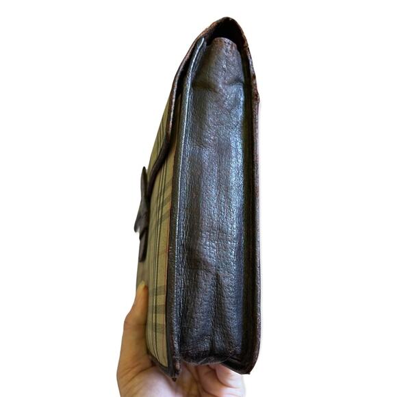 Burberry Vintage Tartan Mini Portfolio Clutch Authentic - Picture 7 of 10